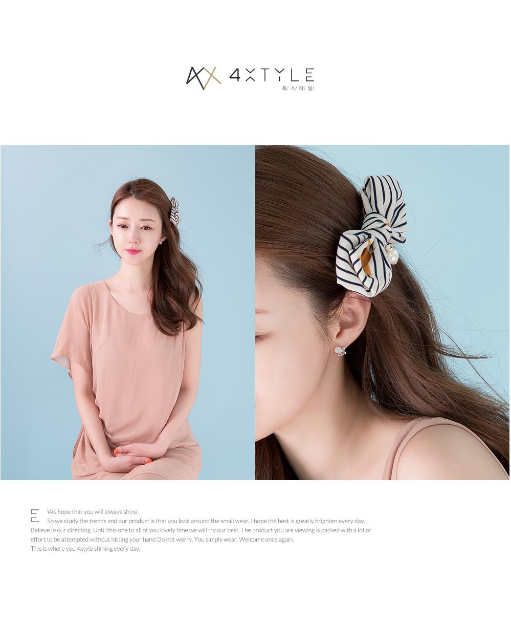 Hair Accessories Striped Ribbon Hairpin