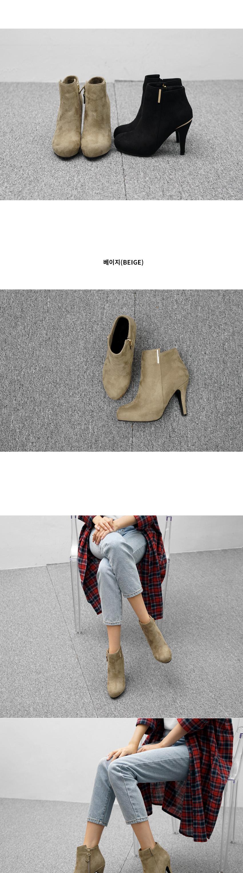 SB-Z050 Suede Zipper Ankle Boot Women's Angle