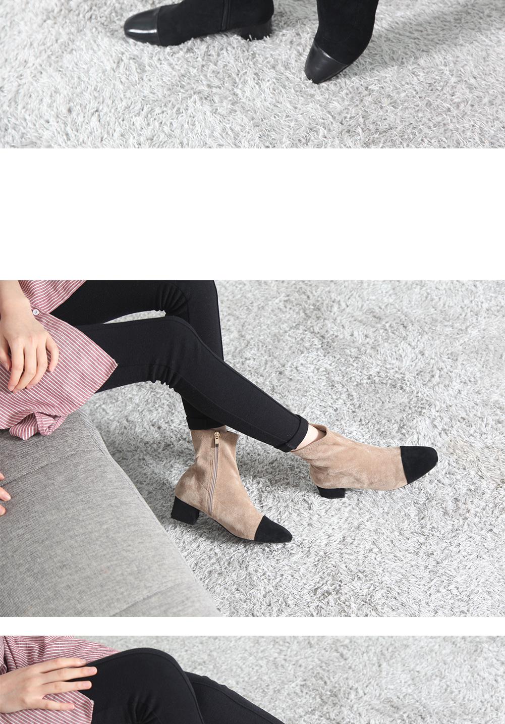 MR-1023 Two-Tone Suede Ankle Boot Girls Angle