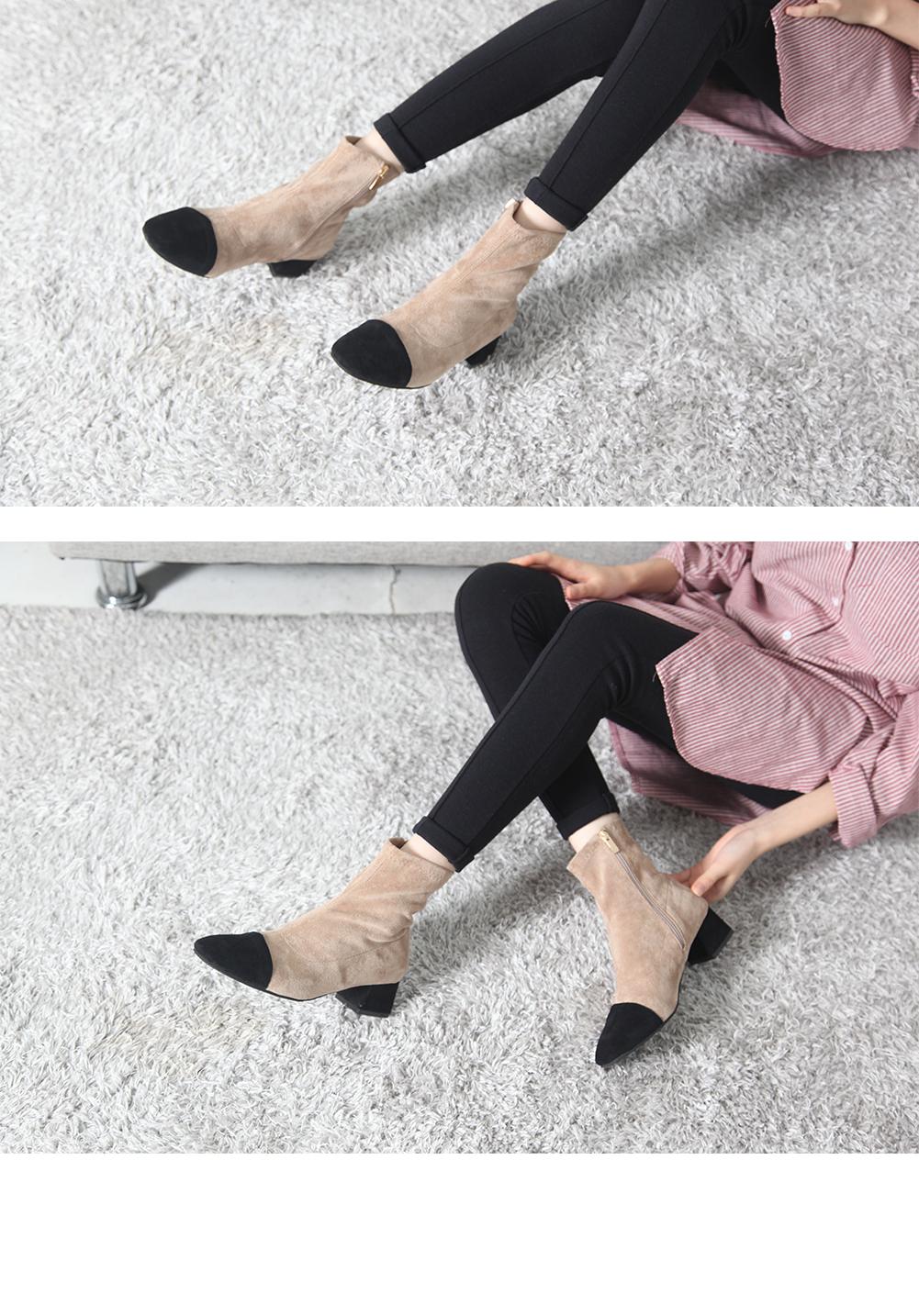 MR-1023 Two-Tone Suede Ankle Boot Girls Angle